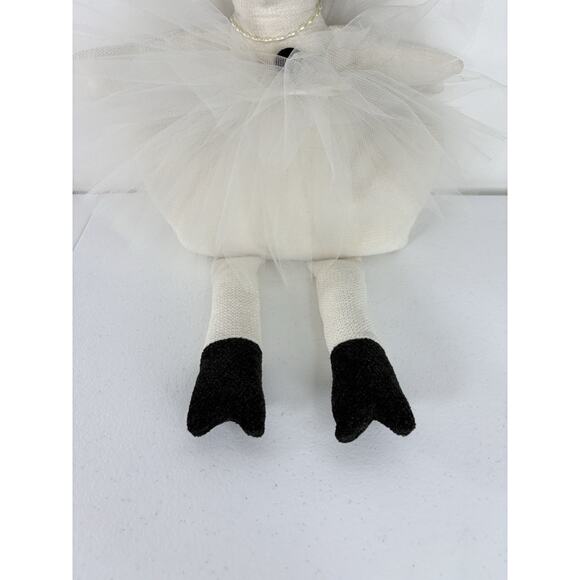 Woof & Poof Reindeer Ballerina Tutu Bow Shelf Sitter Bean Holiday Doll - Picture 4 of 8